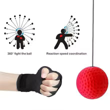 Bola de velocidad de boxeo montada en la cabeza, pelota de boxeo de PU, entrenamiento MMA Sanda, reacción de mano y ojo