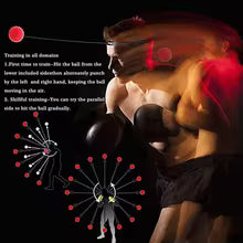 Bola de velocidad de boxeo montada en la cabeza, pelota de boxeo de PU, entrenamiento MMA Sanda, reacción de mano y ojo