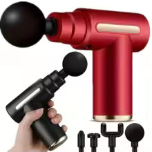 Pistola de masaje portátil mejorada: alivio muscular de tejido profundo, batería recargable por USB, Ideal para espalda y cuello