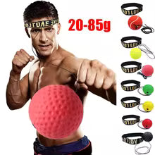 Bola de velocidad de boxeo montada en la cabeza, pelota de boxeo de PU, entrenamiento MMA Sanda, reacción de mano y ojo